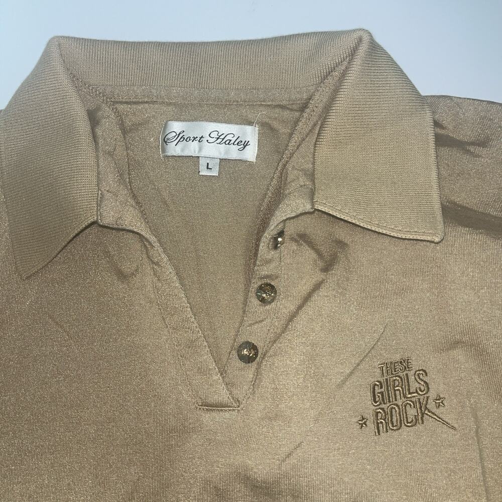 Sport Haley Long Sleeve Polo “These Girls Rock” Size Large Women’s golf